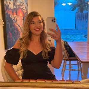 Black ballon dress in Medium size